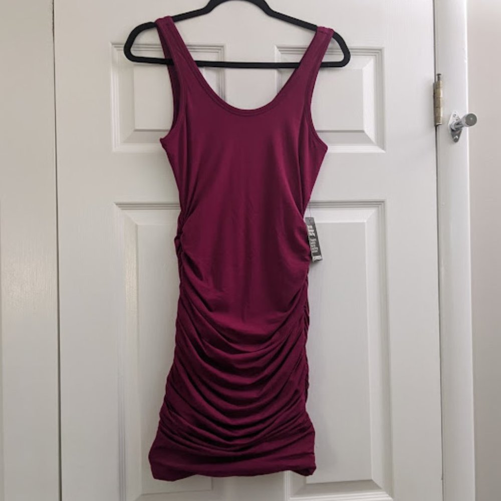 Express Purple Ruched Side Tank Dress (NWT)